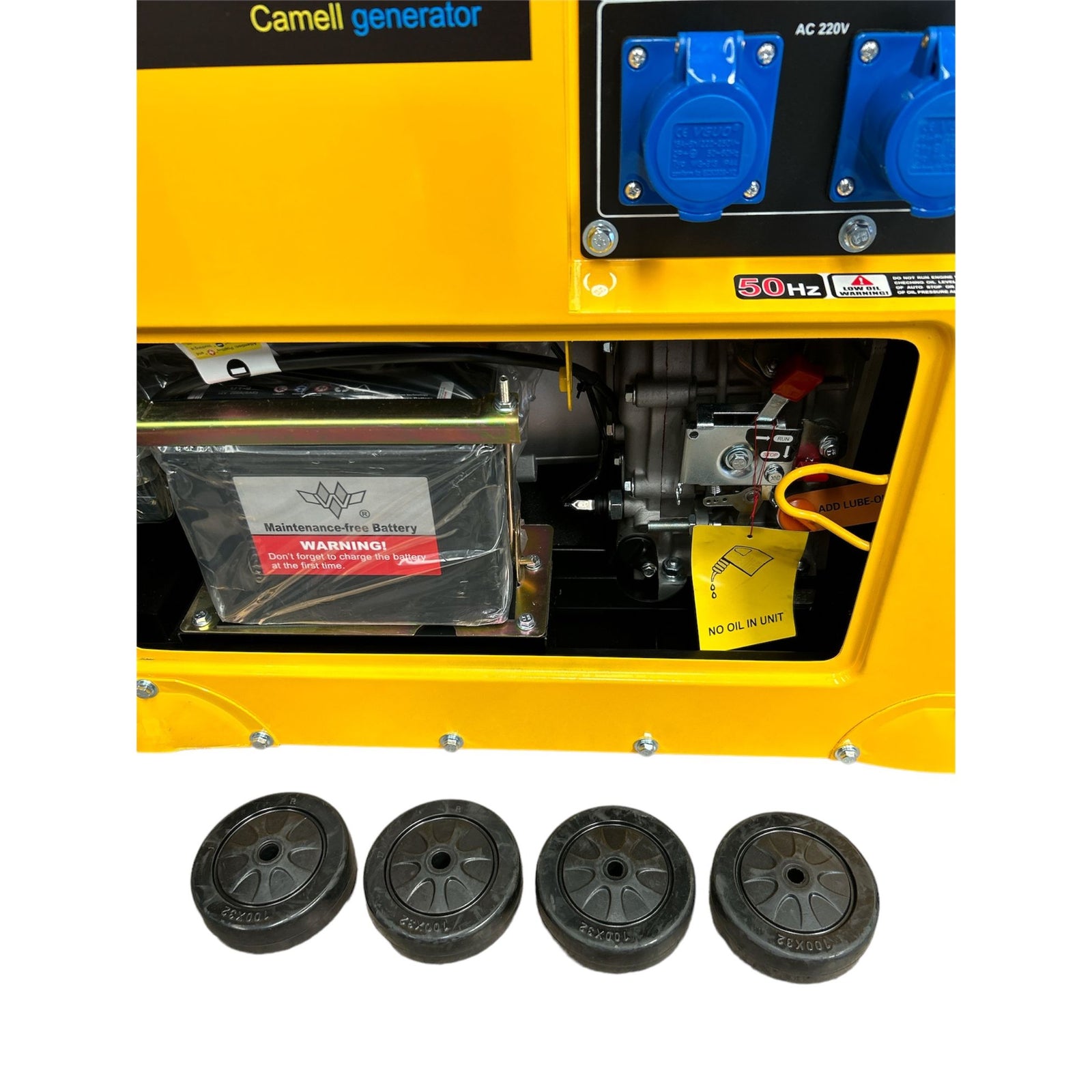 Generador Diesel Insonoro Ats 6.5kva Camell 6500w + 4 Ruedas