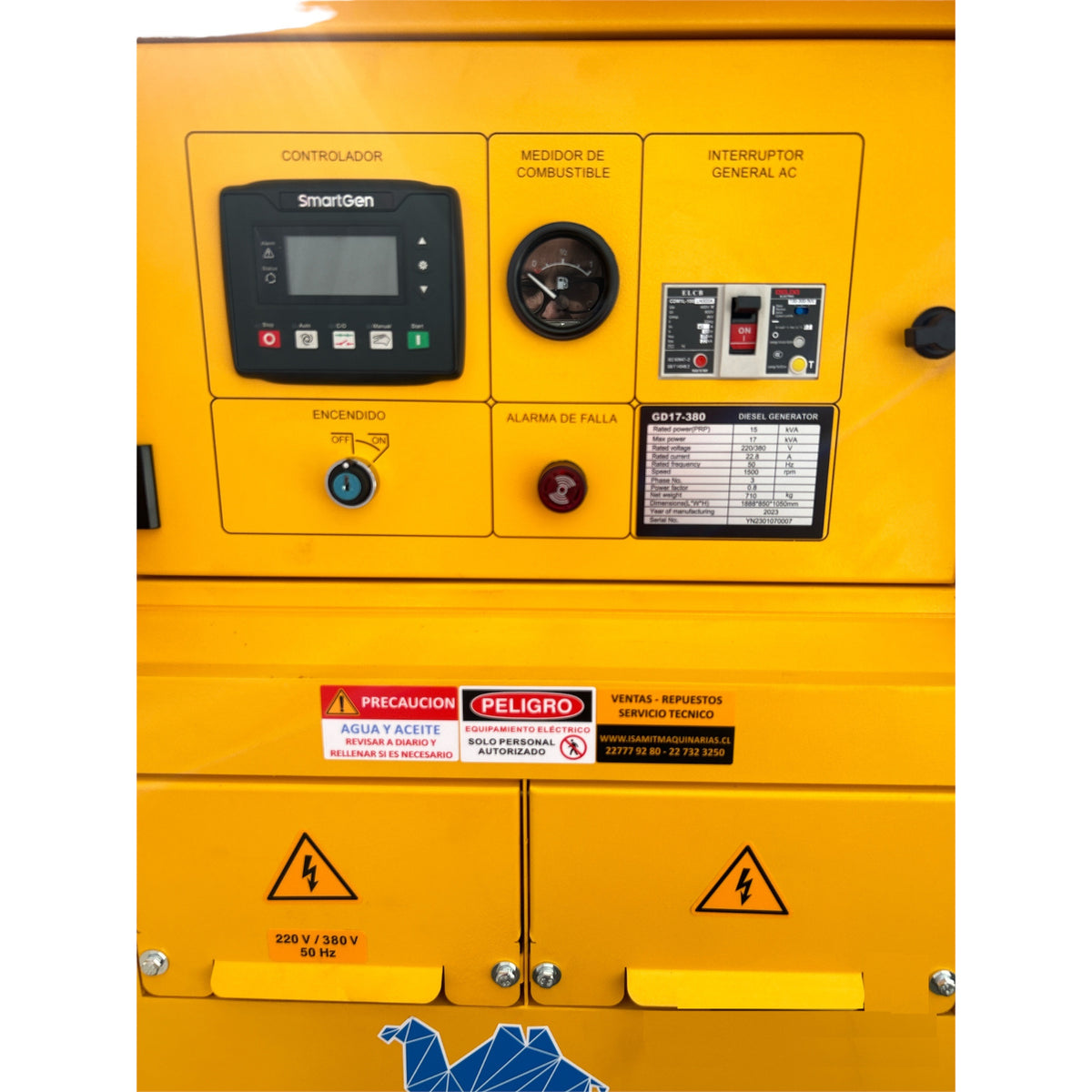 Generador Trifasico 17kva Diesel Camell Gd17380 Profesional