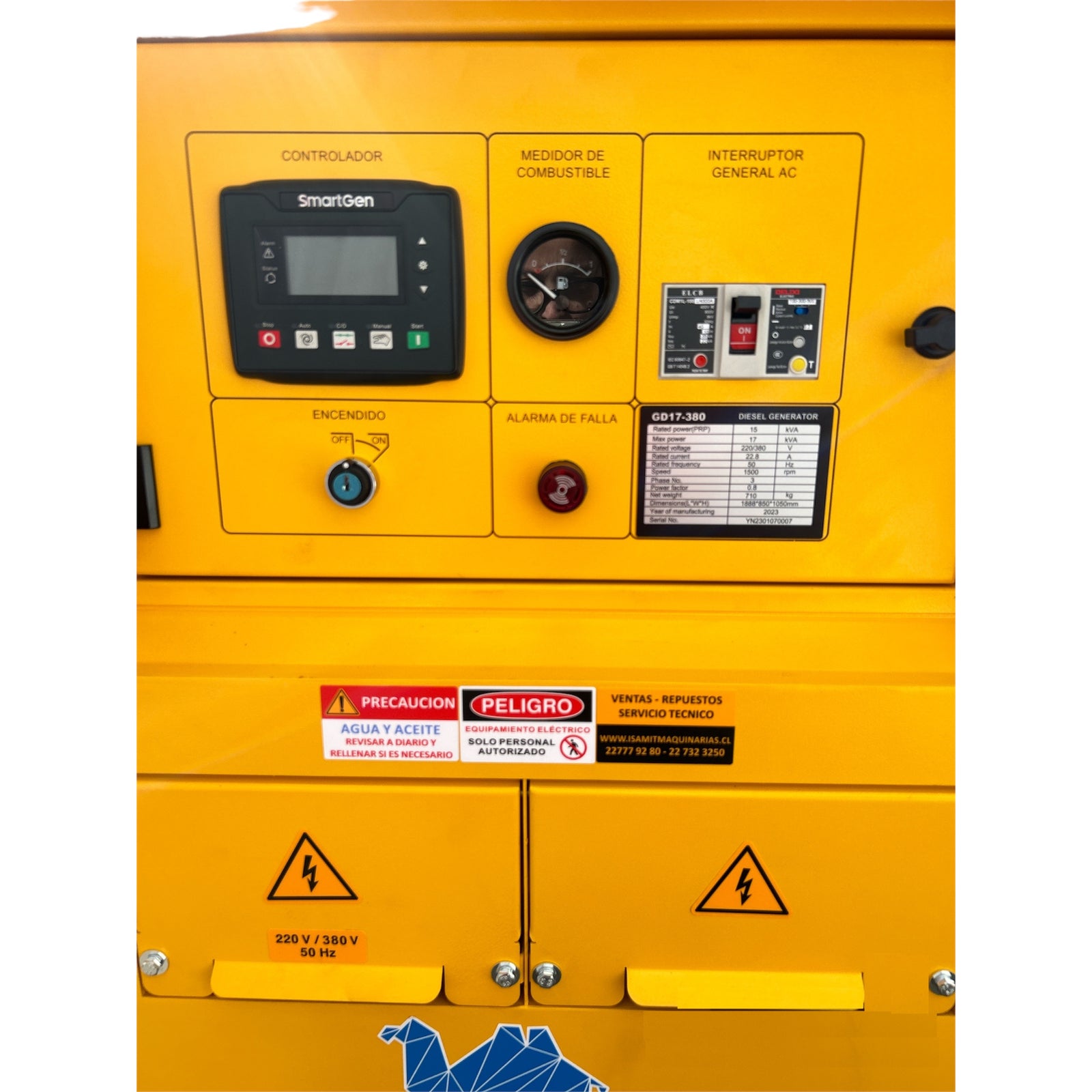 Generador Trifasico 17kva Diesel Camell Gd17380 Profesional