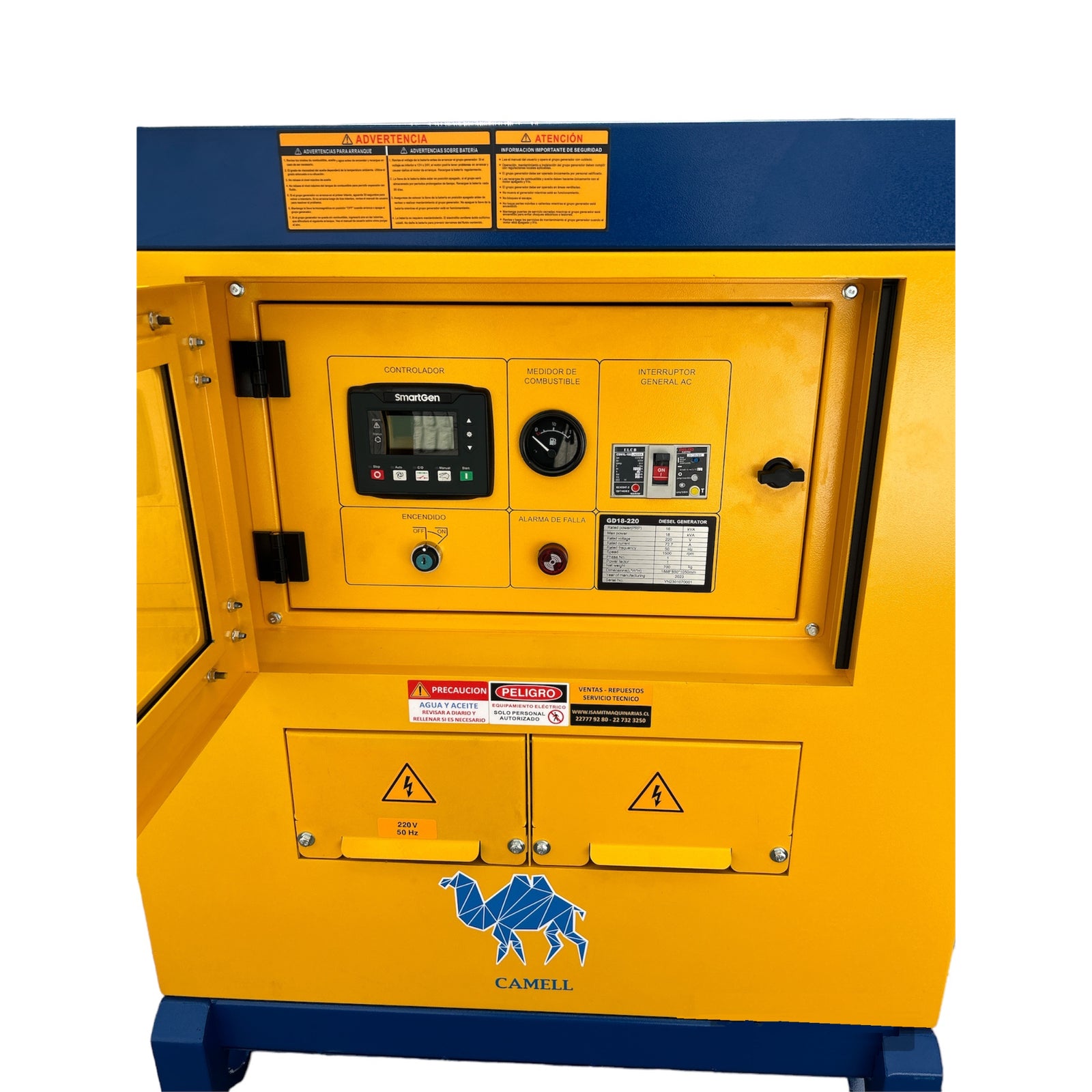 Generador Monofasico 18kva Diesel Camell Gd18220 Profesional