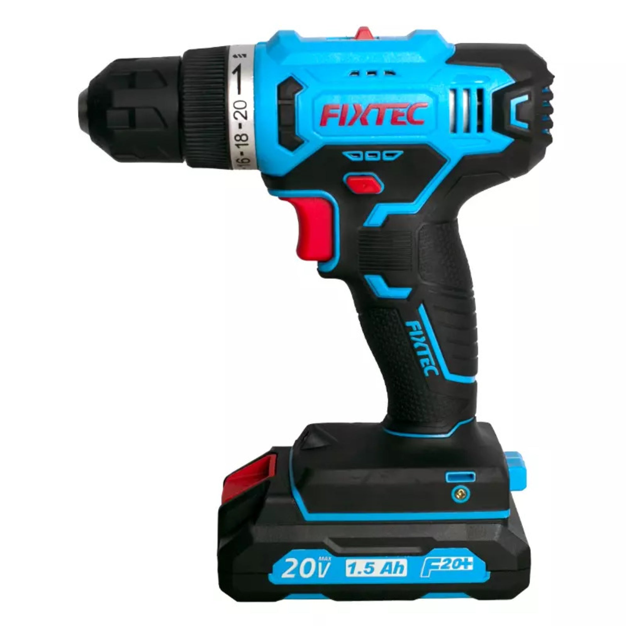 Taladro Fixtec Fcd2001x F20+ 1.5a Con 2 Baterias Litio 20v
