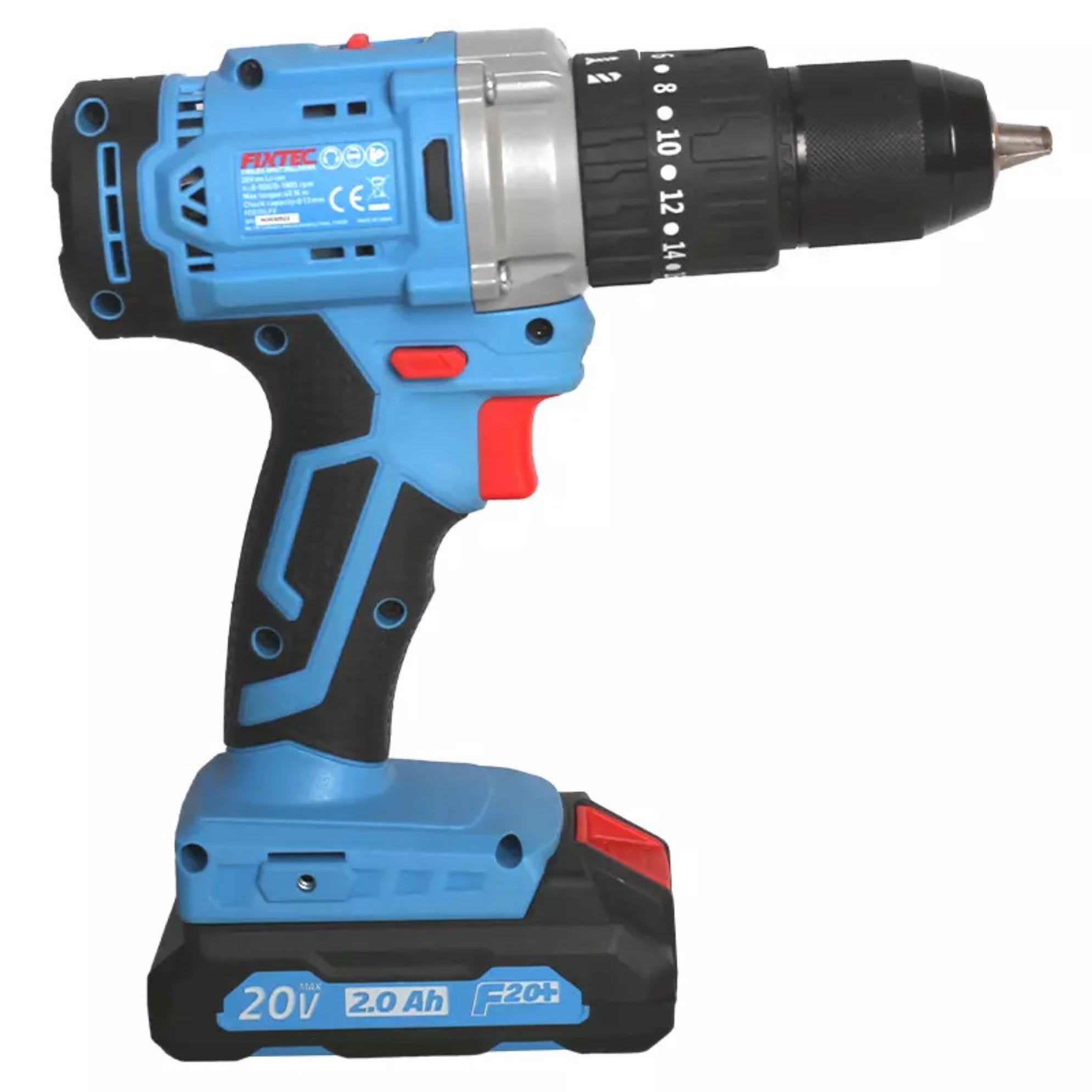 Taladro Fixtec Fcd20lfx F20+ 2.0a Con 2 Baterias Litio 20v