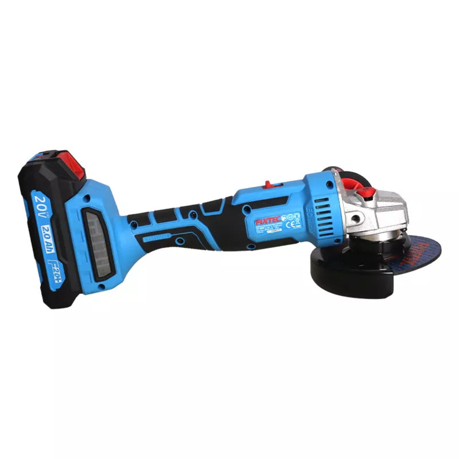 Esmeril Angular 4 1/2 Fixtec Fcag115x-2 F20+ 2x2.0a Litio
