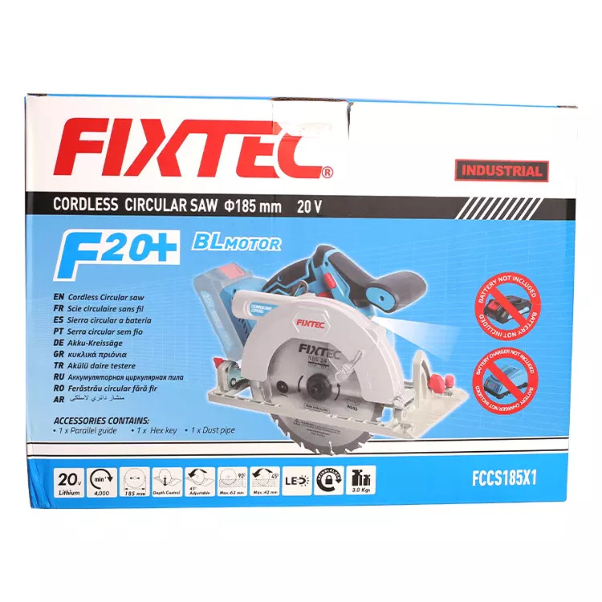 Sierra Circular 7 1/4 Fixtec Fccs185x1-14 F20+ 4.0a Litio