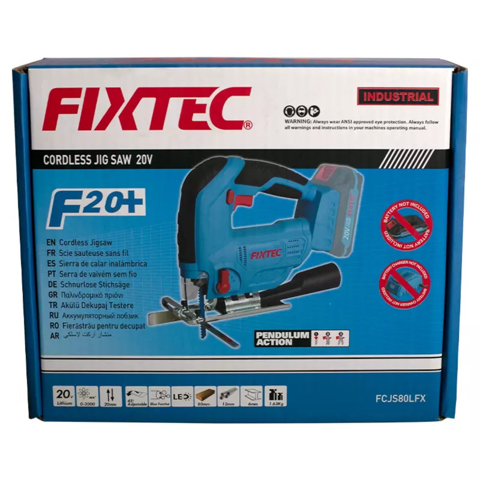 Sierra Caladora Fixtec Fcjs80lfx-12 F20+ 2.0a Litio