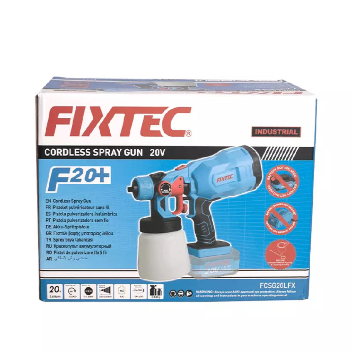 Pistola Pintar Pulverizar Fixtec Fcsg20lfx12 F20+ 2.0a Litio