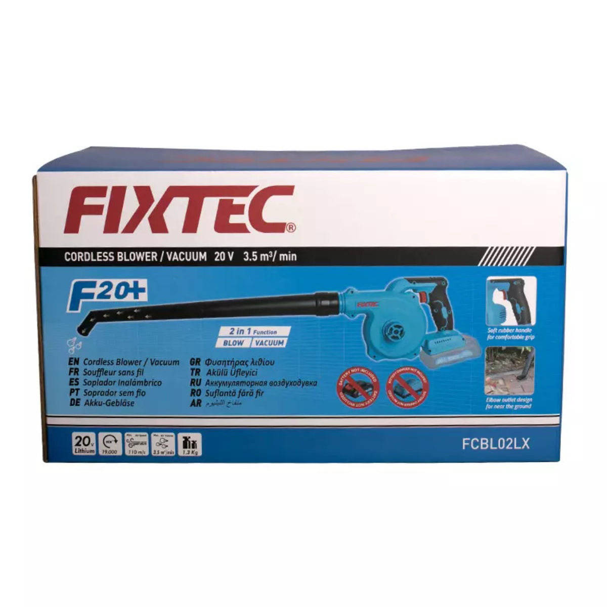 Soplador - Aspirador Jardin Fixtec Fcbl02lx F20+ 1.5a Litio