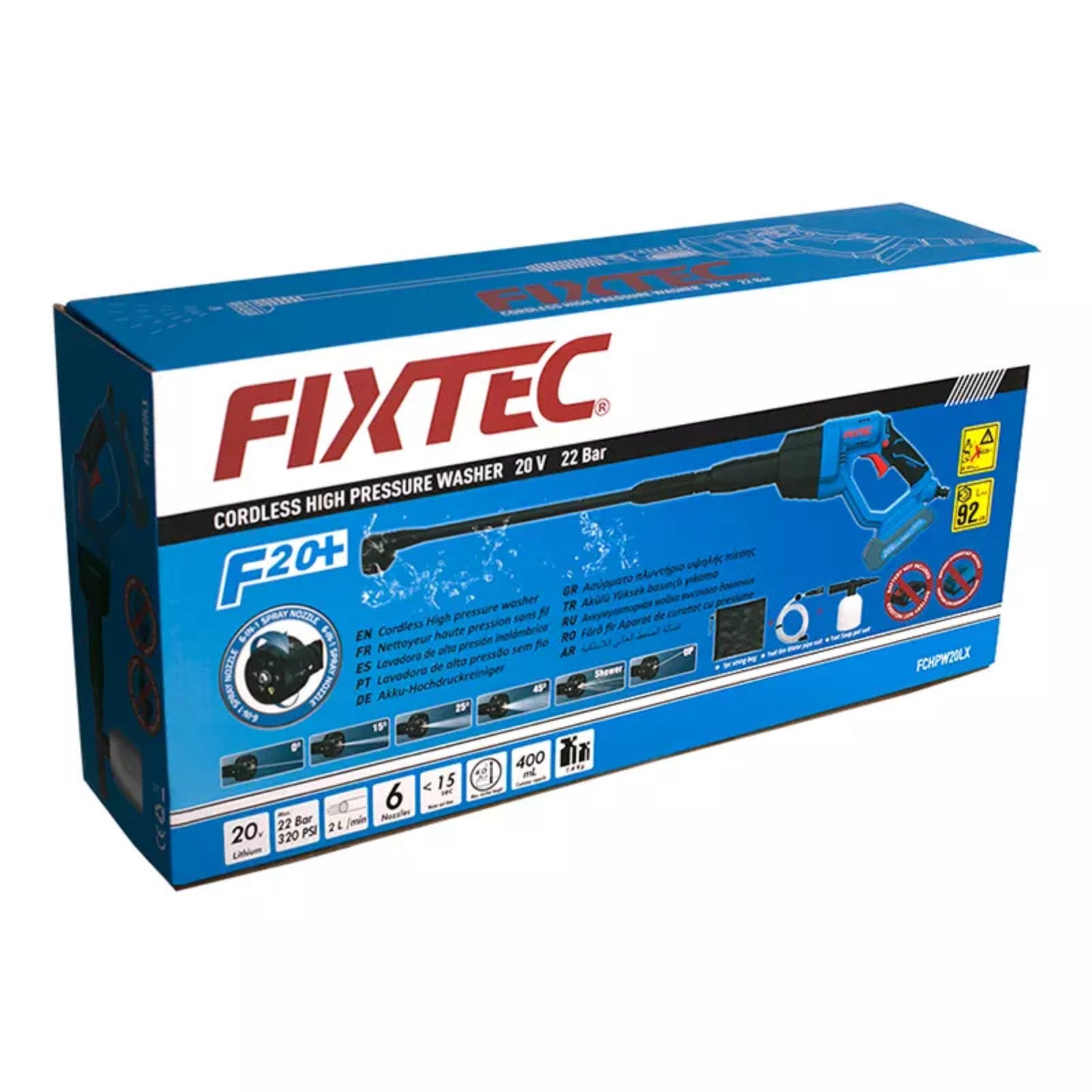 Hidrolavadora Alta Presion Fixtec Fchpw20lx2 F20+ 2.0a Litio