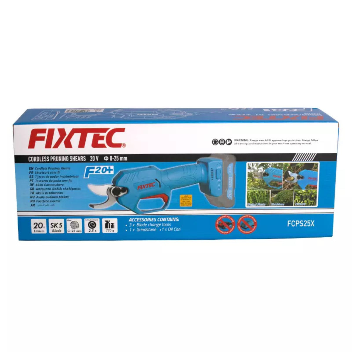 Tijera Inalambrica De Podar Fixtec Fcps25x-1 F20+ 1.5a Litio
