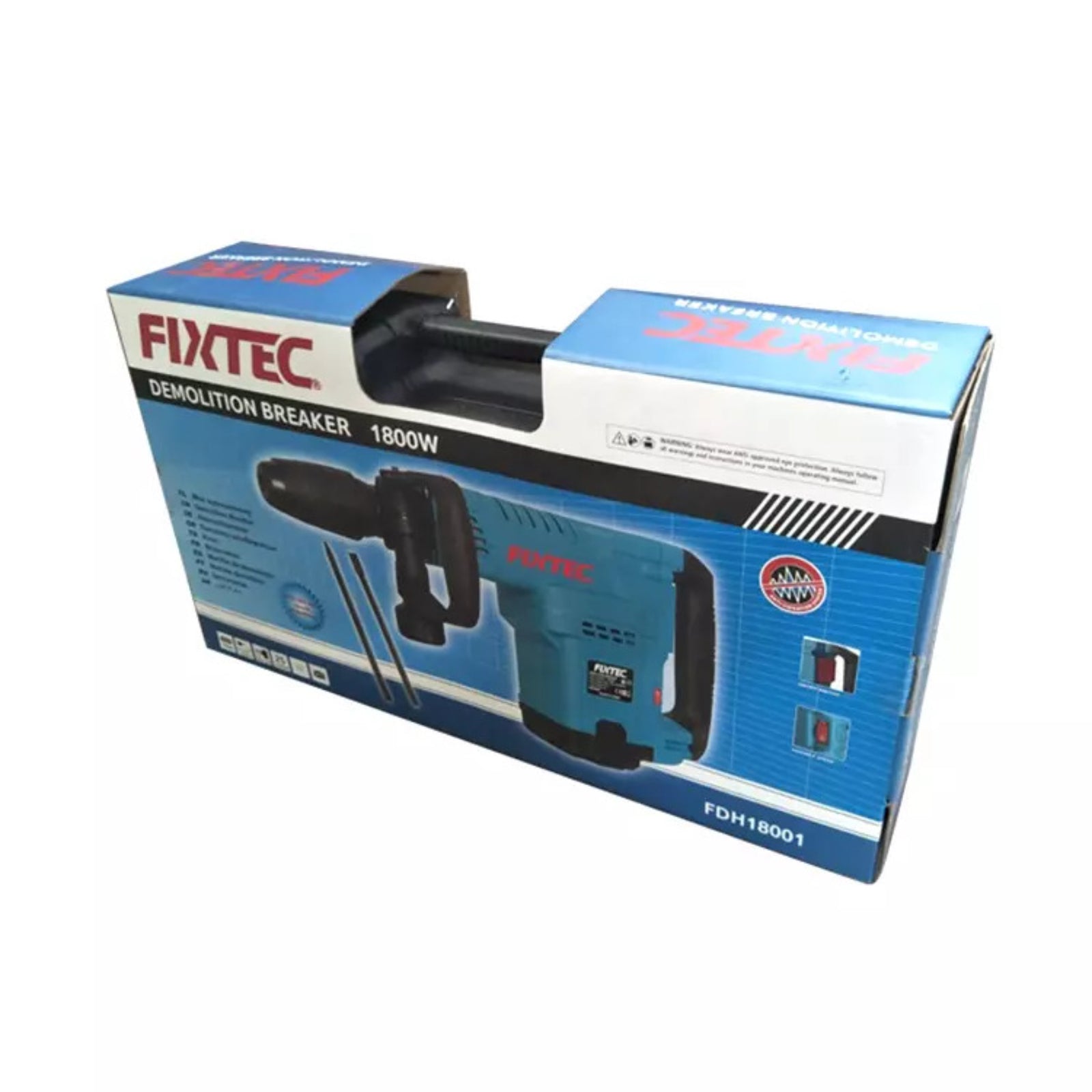 Martillo Demoledor 10kg Fixtec Fdh18001 1800w + 2 Accesorios