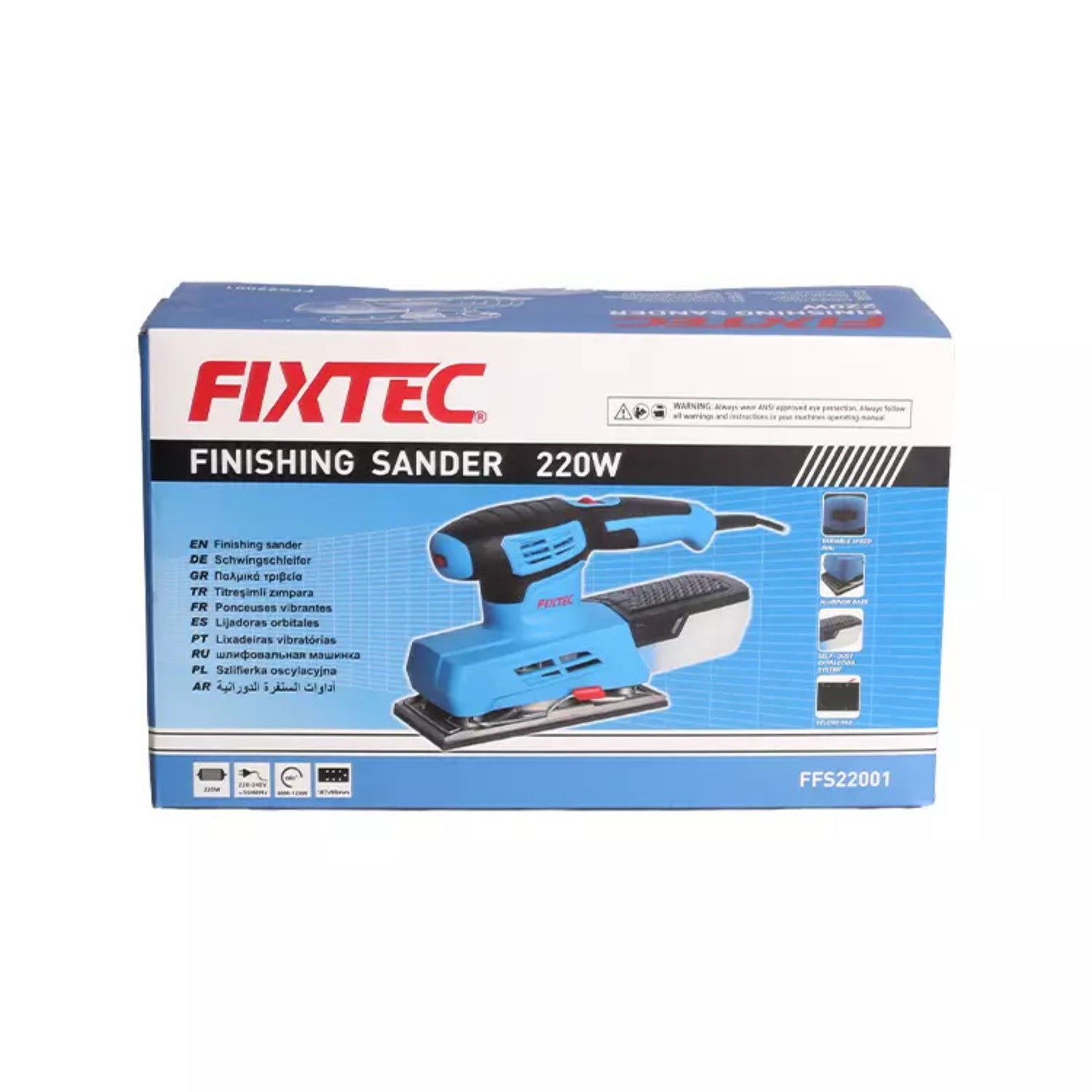 Lijadora Orbital 1/3 Fixtec Ff22001 - 220w + 3 Accesorios