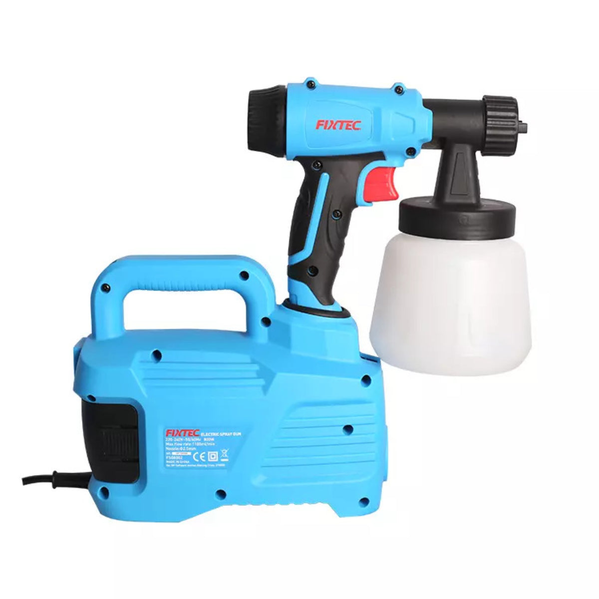 Pistola De Pintar Y Pulverizar Fixtec Fsg8002 - 800w + 3 Pcs