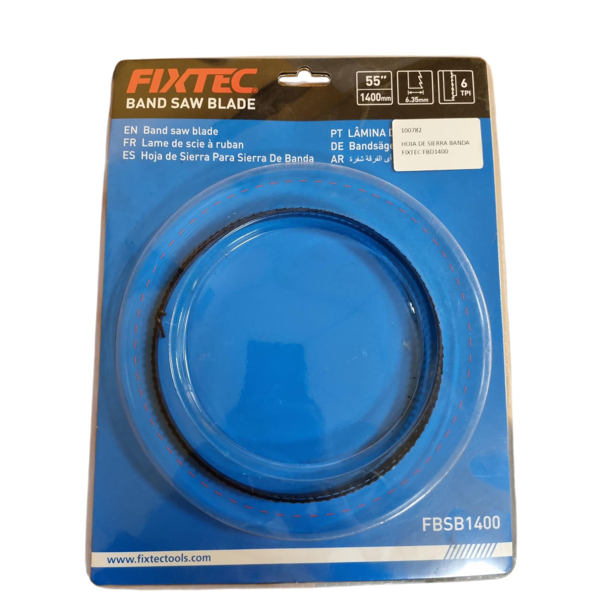 Hoja De Sierra De Banda 55'' O 1400mm Para Fixtec 8'' 350w