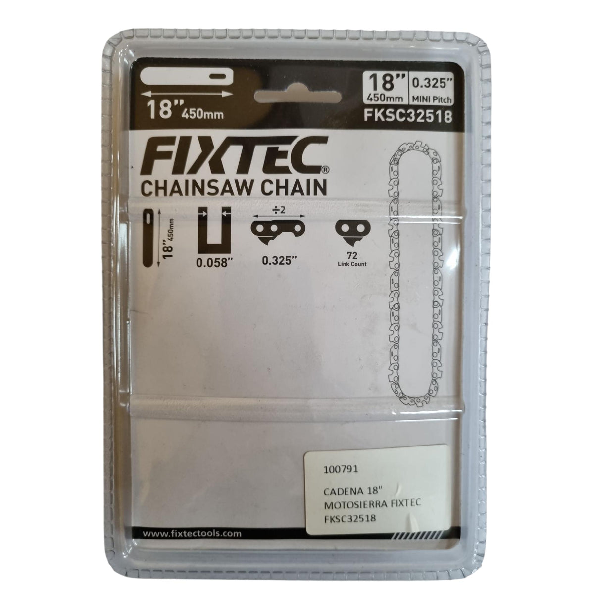 Cadena De Motosierra 18'' o 450mm Motosierra Fixtec Y Otras