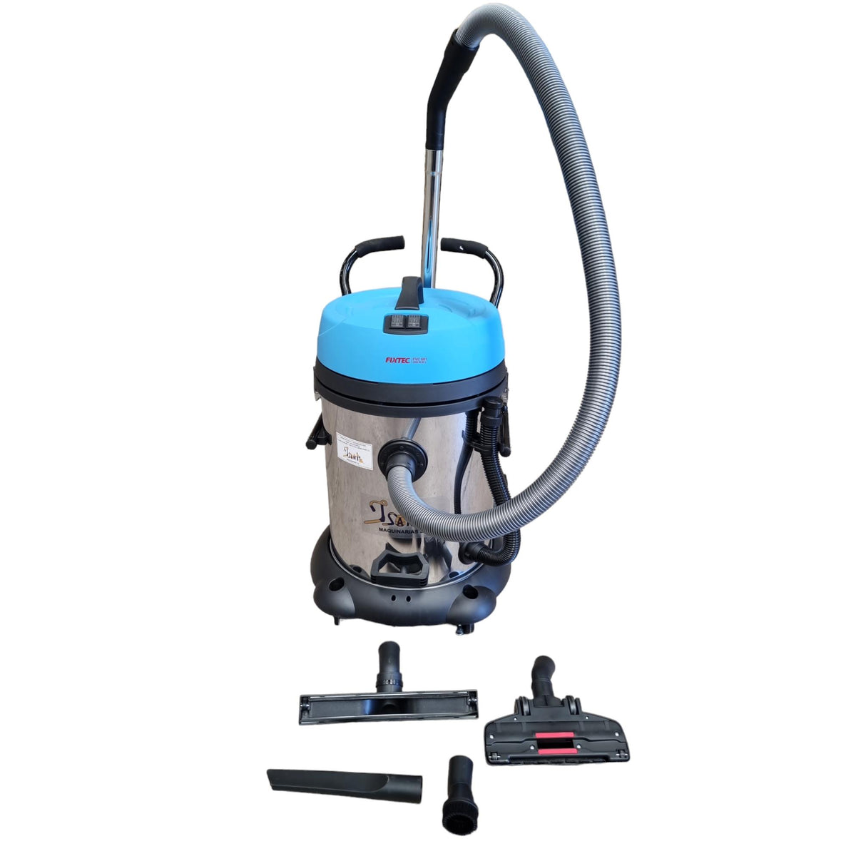 Aspiradora Industrial Polvo Agua 60L Fixtec + 5 Accesorios