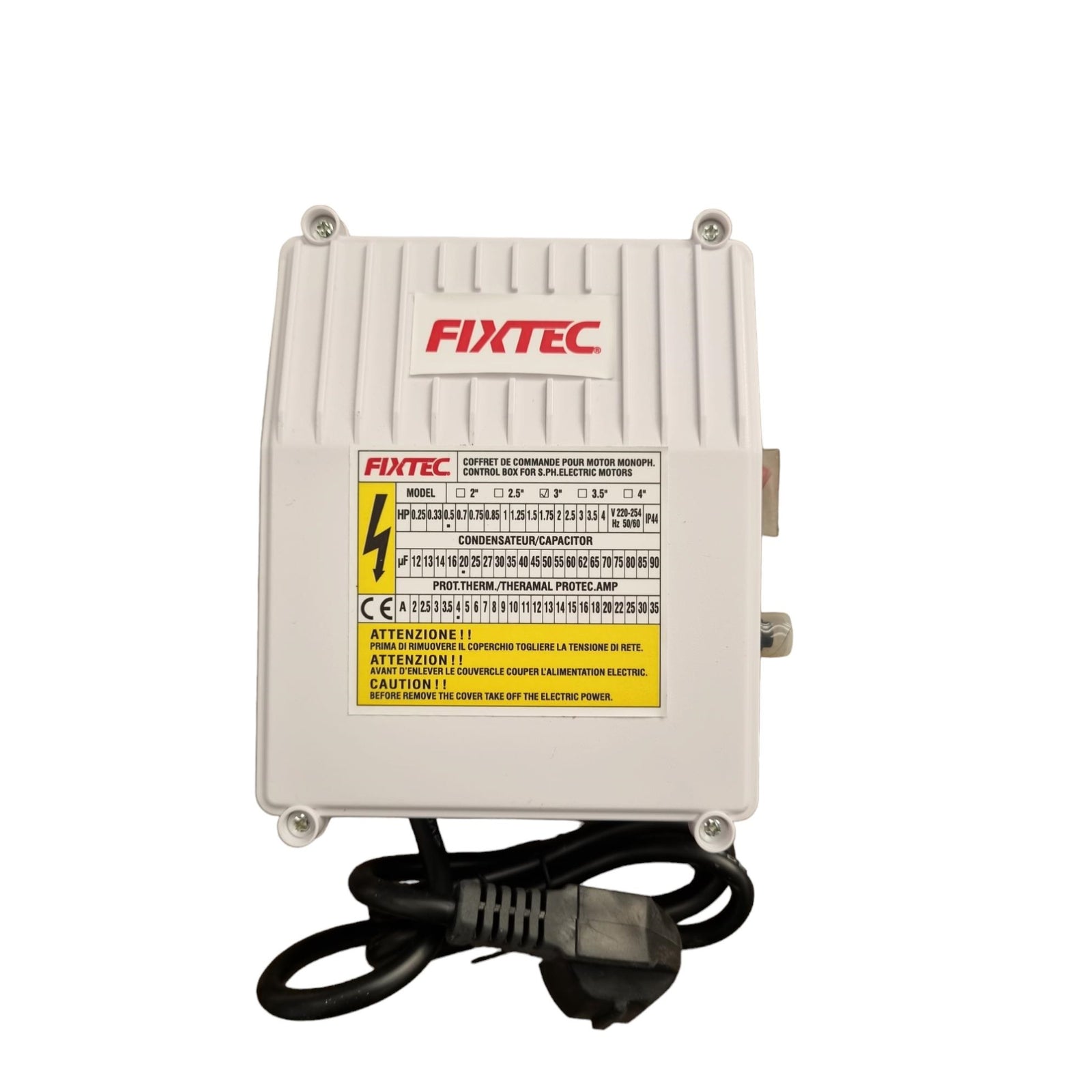 Bomba Pozo Profundo 3 Fixtec 0.5hp 370w + Caja + 30m Cable