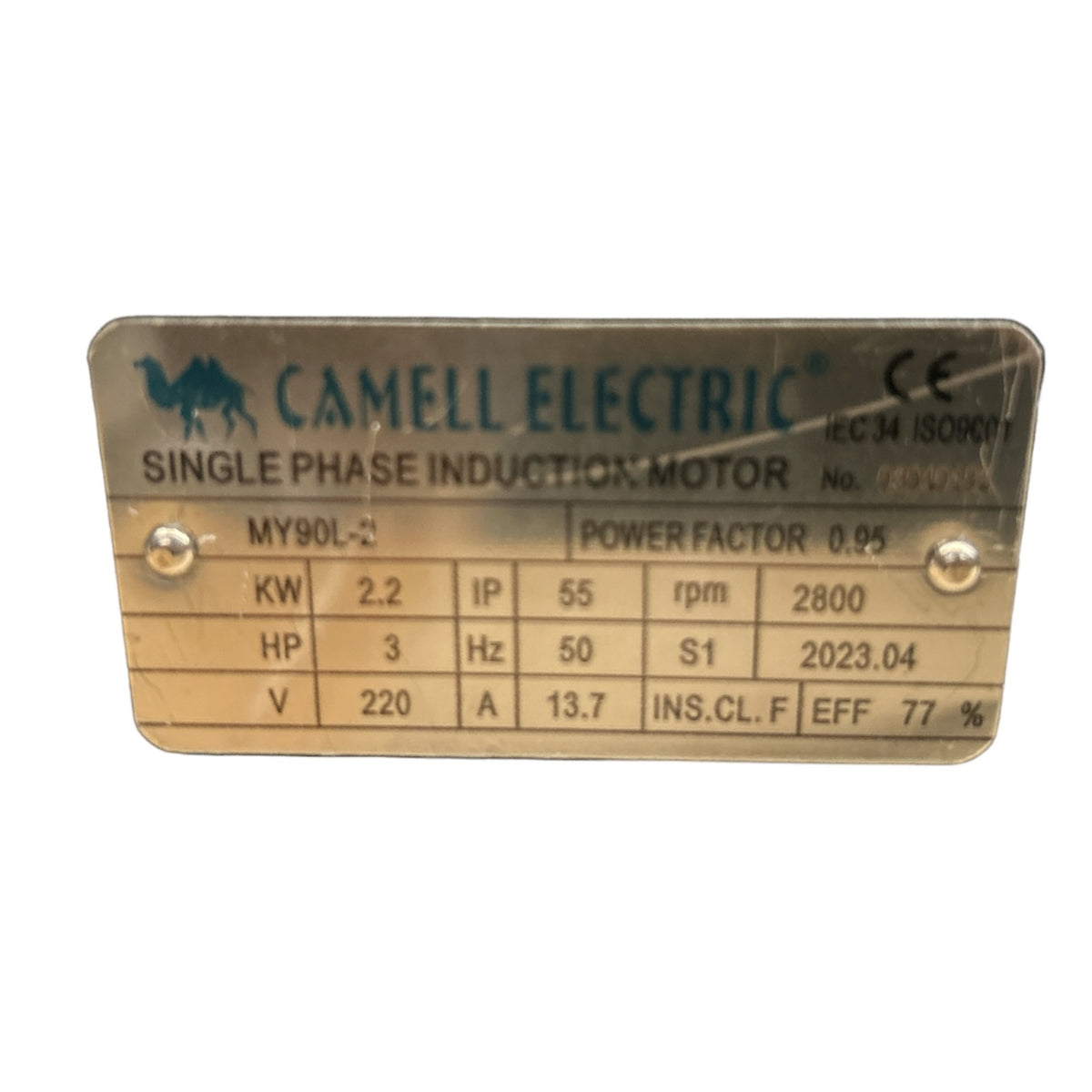 Motor Electrico 3hp 2800rpm Monofasico Licencia Italia