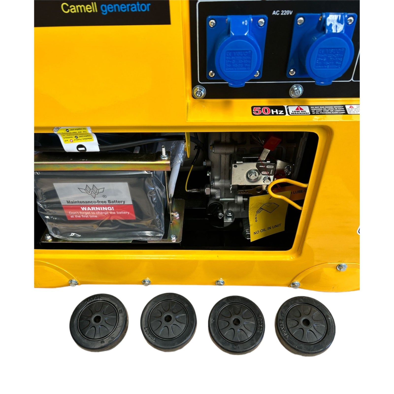 Generador Diesel Insonoro Ats 5.0kva Camell 5000w + 4 Ruedas