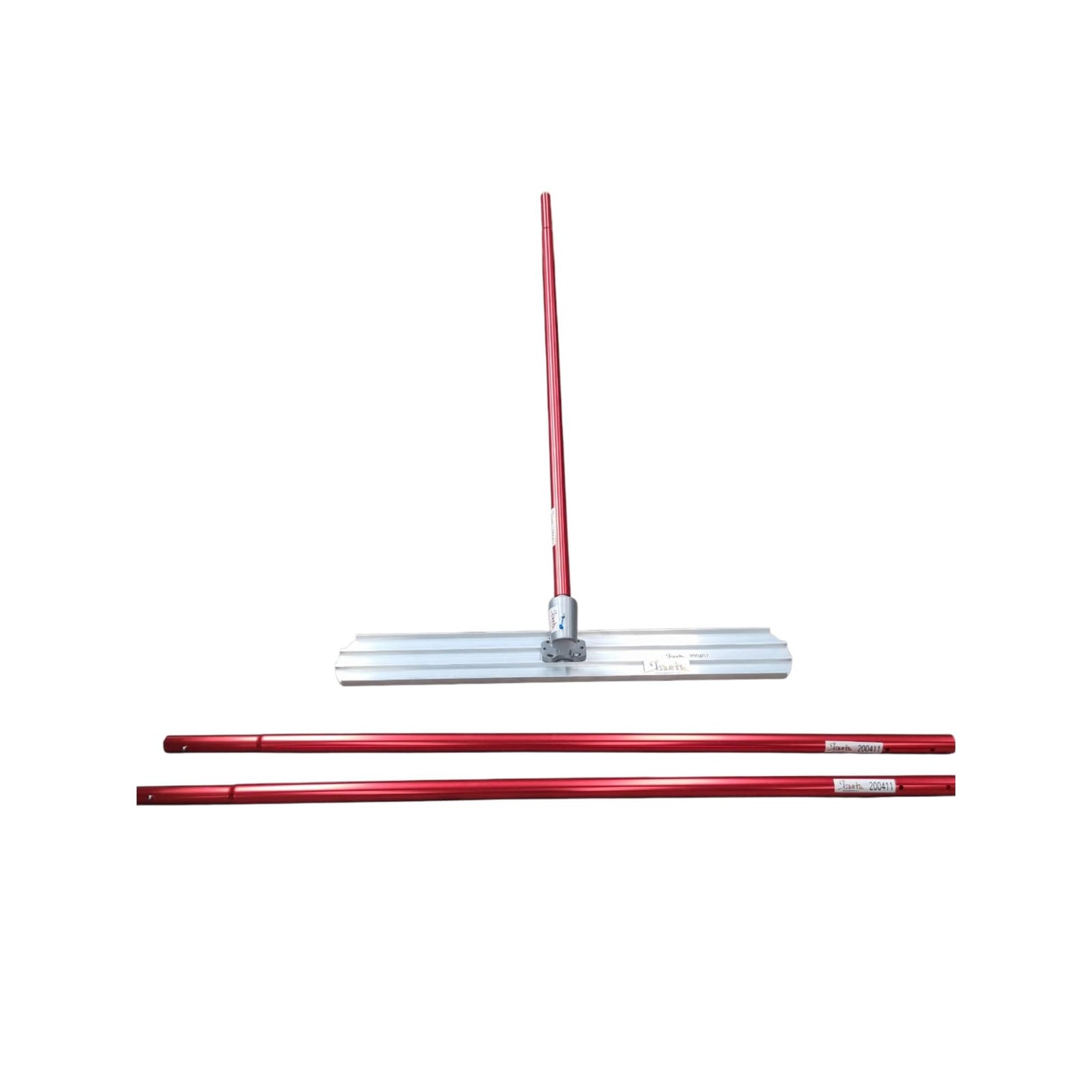 Platacho tipo Avion Llana Bullfloat Aluminio 1.5mts con 3 Mangos de 1.8mts c/u