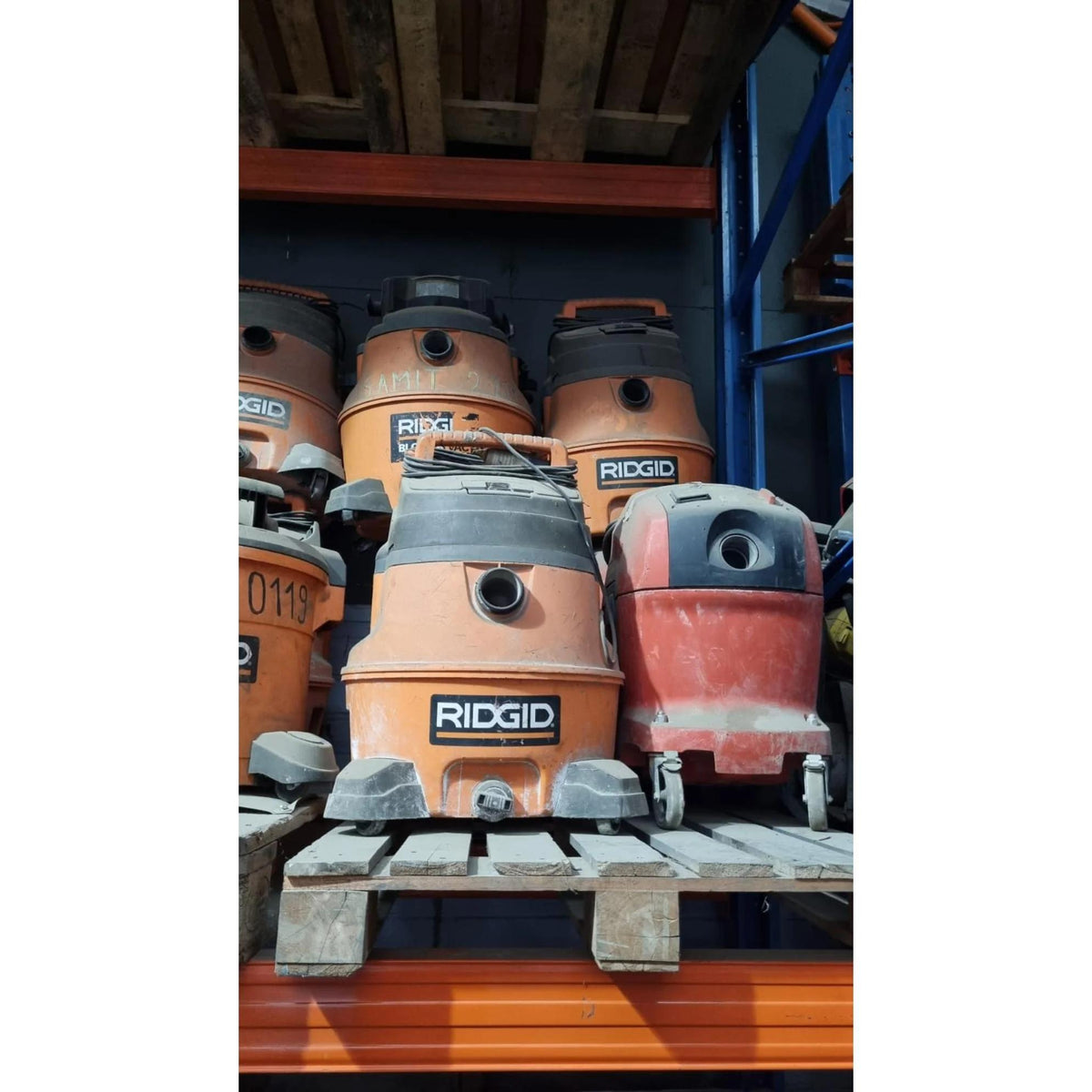 Lote de 22 Aspiradora Ridgid Wd0655 y Camell 60 Litros No Operativas